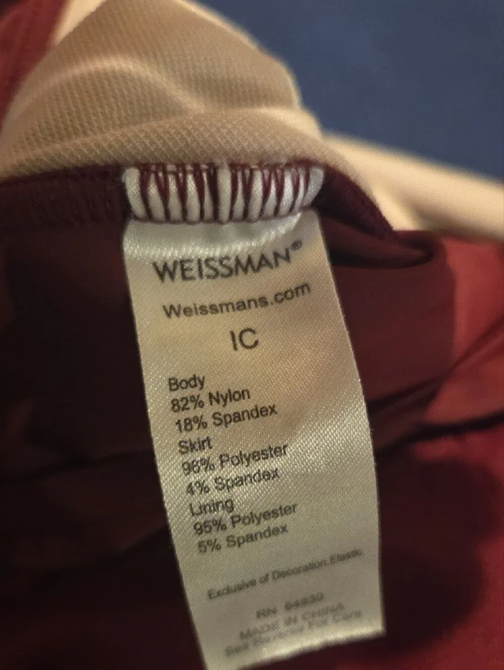Weissman Girls Burgandy Dance Leotard